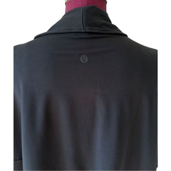 Lululemon Back In Action Wrap size 6 Cardigan Black Open Front - Picture 7 of 11